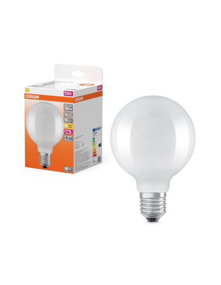 ŻARÓWKA LED SUPERSTAR RF G95 100 DIM 11W 2700K ciepła biała CRI90  FIL GL FR E27 