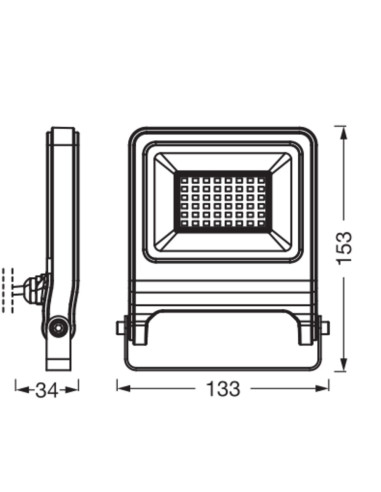 NAŚWIETLACZ ENDURA FLOOD 30W 3000K ciepła biała 3150LM PCR DG 
