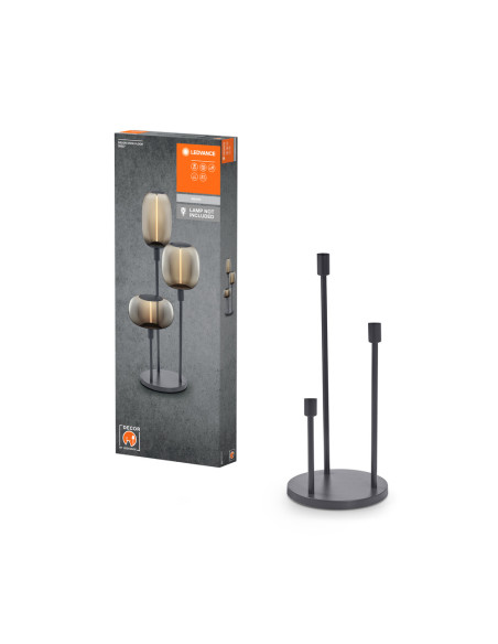 DECOR STICK FLOOR 3XE27 DARK GREY 