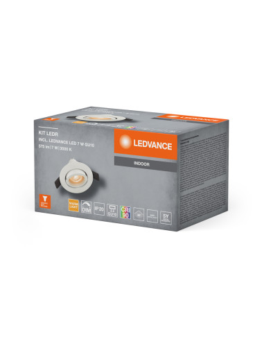 OPRAWA SPOT KIT ADJ V 8.3W 3000K ciepła biała CRI90  GU10 DIM 