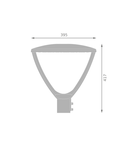 URBAN LANTREN V 59W SYM PS 830-840 IP66 BK  IK10 