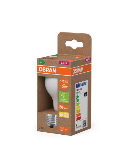 ŻARÓWKA LED ENERGY CLASS CLA100 7,2W 2700K ciepła biała E27 1521LM GL FR EE  KLASA A 