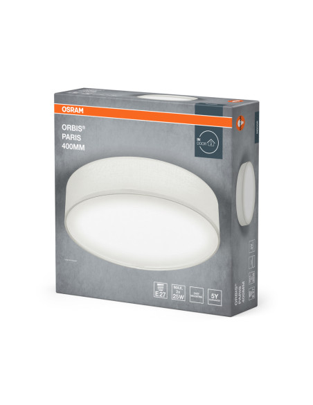 PLAFON LED ORBIS PARIS 400 2XE27 WT 