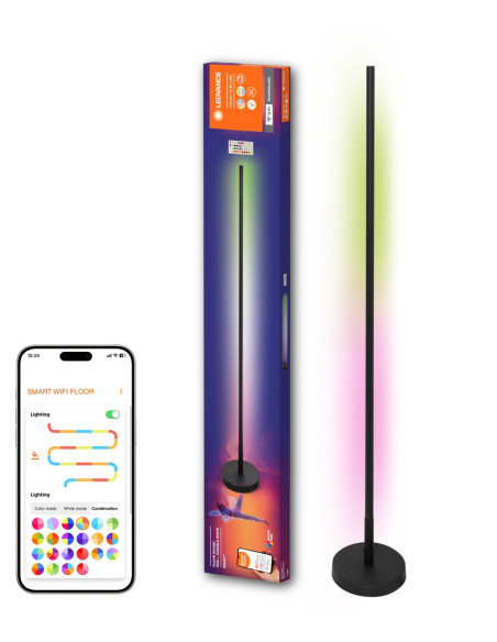 OPRAWA SMART WIFI FLOOR ROUND RGB TW RC 14W 350LM BLACK 