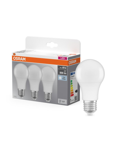  ŻARÓWKA LED  3-PAK LED BASE CLA60 8,5W 4000K neutralna biała E27 FR FS3 