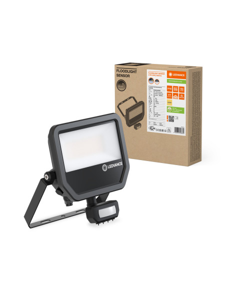 NAŚWIETLACZ FLOOD LED SENSOR 50 P 41W/27W 5500LM/3670LM PS 3000K SY100 BK IP65 GEN4