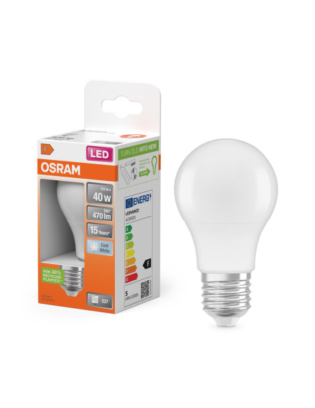ŻARÓWKA LED STAR CLA40 FR 4,9W 4000K neutralna biała E27 470LM PLASTIC 