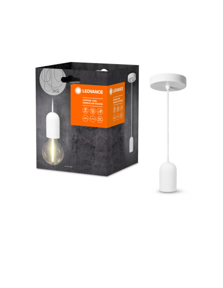 ZAWIESIE 1906 PENDULUM ROUND PLASTER E27 WT WHITE 