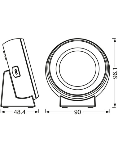 PRZENOŚNA LAMPKA NOCNA NIGHTLUX CLOCK 0.3W 