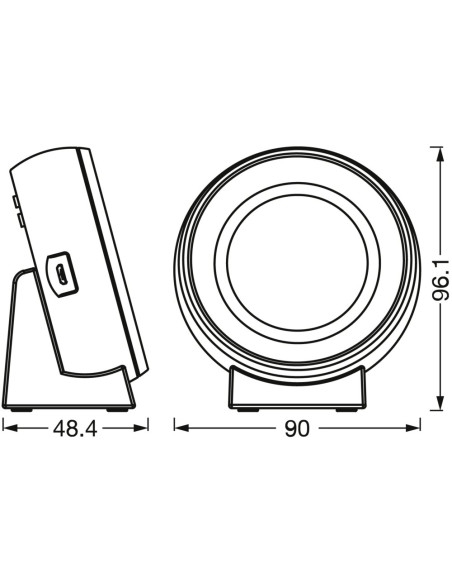 PRZENOŚNA LAMPKA NOCNA NIGHTLUX CLOCK 0.3W 