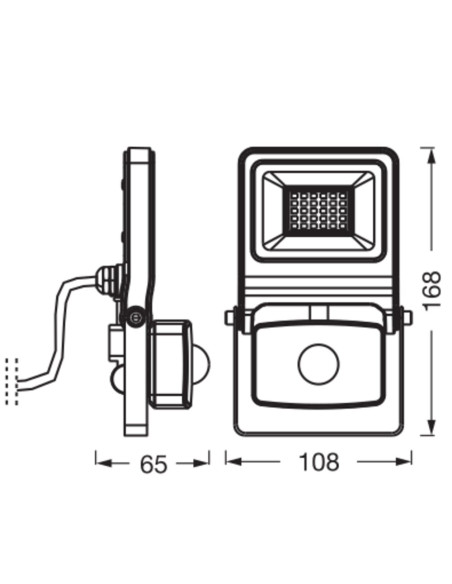 NAŚWIETLACZ ENDURA FLOOD SENSOR 20W 3000K ciepła biała 1900LM PCR DG 
