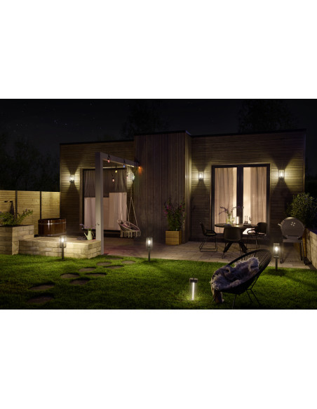 SŁUPEK OGRODOWY ENDURA CLASSIC FRAME 60CM E27 IP44 ALU GY  