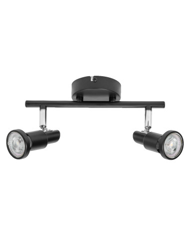 OPRAWA SUFITOWA PUNKTOWA LED SPOT GU10 2X3,4W 2700K ciepła biała DIM 460LM 230V CZARNA 