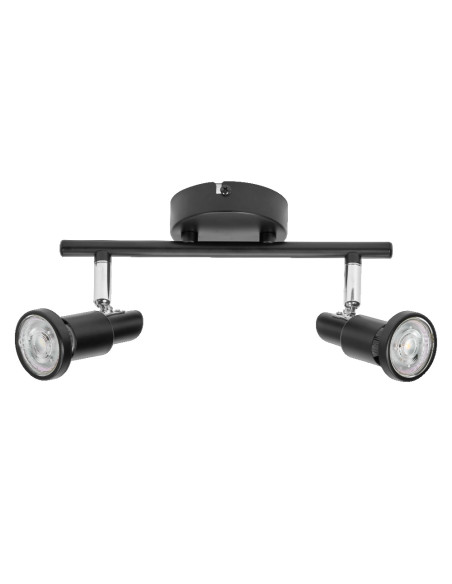 OPRAWA SUFITOWA PUNKTOWA LED SPOT GU10 2X3,4W 2700K ciepła biała DIM 460LM 230V CZARNA 