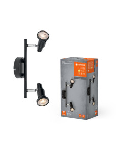 OPRAWA SUFITOWA PUNKTOWA LED SPOT GU10 2X3,4W 2700K ciepła biała DIM 460LM 230V CZARNA 