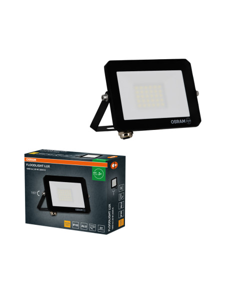 NAŚWIETLACZ FLOOD LED LUX 20W 3000K 1800LM BK IP65 3Y 