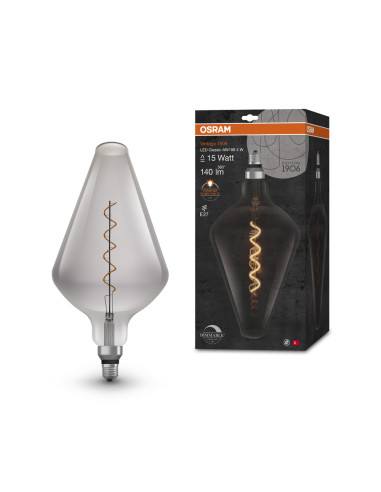 ŻARÓWKA LED 1906 VINTAGE LED AW DIM 15 4W/818 140LM FIL SMOKE 