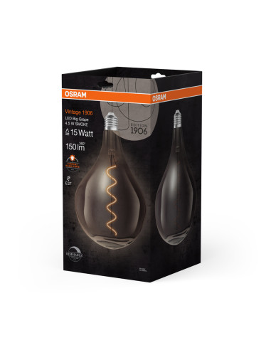 ŻARÓWKA LED 1906 VINTAGE LED GLOBE ET165 DIM 15 4,5W/817 150LM FIL SMOKE 