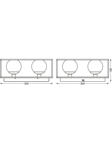OPRAWA DECOR SQUARE 350X350MM 4XG9 IP44 METAL SZKŁO CZARNA 