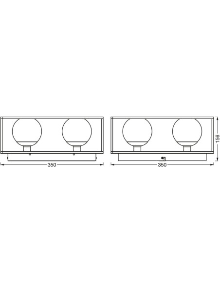 OPRAWA DECOR SQUARE 350X350MM 4XG9 IP44 METAL SZKŁO CZARNA 