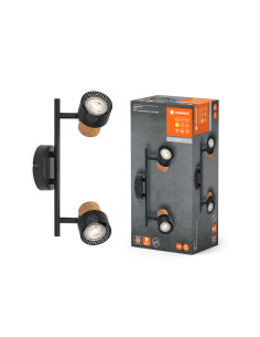 OPRAWA SUFITOWA LED DECOR SPOT CORK DIM 2X3.4W 2700K ciepła biała GU10 BK 