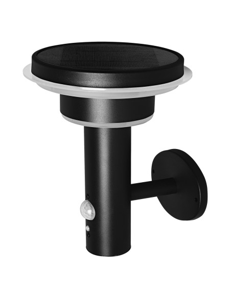 KINKIET ZEWNĘTRZNY SOLAR ENDURA STYLE 2CIRCLE WALL SENSOR 6W 3000K ciepła biała 400LM BLACK 