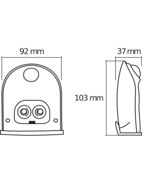 PRZENOŚNA LAMPKA DOORLED DOWN SENSOR SILVER IP54 z czujnikiem ruchu 