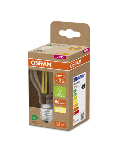 ŻARÓWKA LED ENERGY CLASS CLA100 7,2W 3000K ciepła biała E27 1521LM FIL EE  KLASA A 