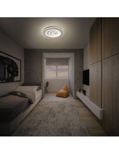 PLAFON LED ORBIS SPIRAL OVAL 720X580 63W 3000K ciepła biała WT 