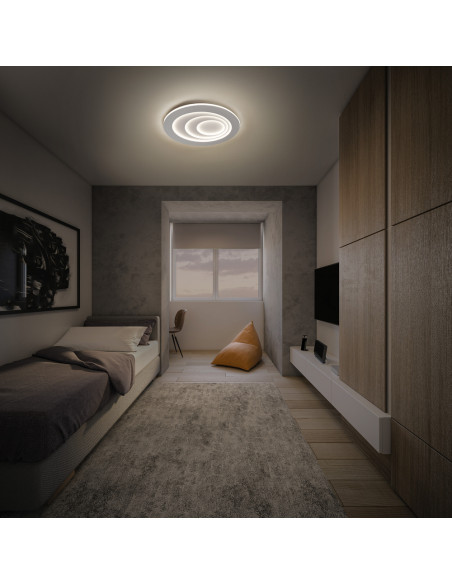 PLAFON LED ORBIS SPIRAL OVAL 720X580 63W 3000K ciepła biała WT 