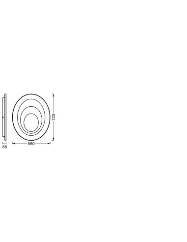 PLAFON LED ORBIS SPIRAL OVAL 720X580 63W 3000K ciepła biała WT 