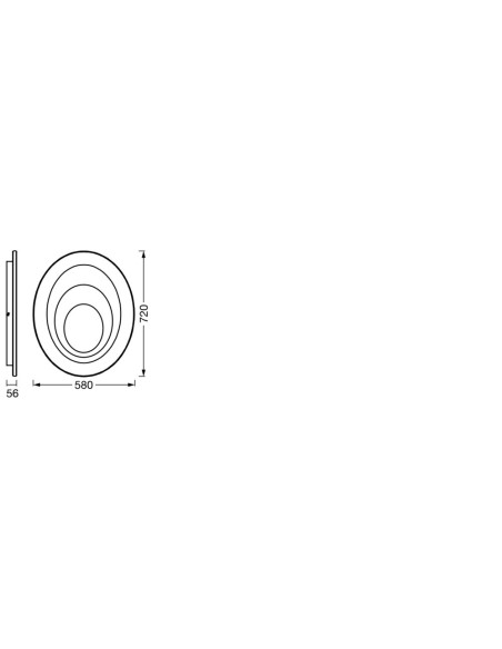PLAFON LED ORBIS SPIRAL OVAL 720X580 63W 3000K ciepła biała WT 