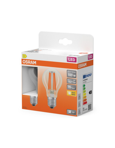  ŻARÓWKA LED  2-PAK LED STAR CLA100 11W 2700K ciepła biała E27 FIL FS2 