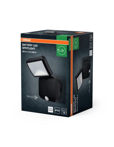 NAŚWIETLACZ BATTERY LED SPOTLIGHT SINGLE 4W 4000K BLACK 