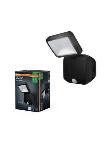 NAŚWIETLACZ BATTERY LED SPOTLIGHT SINGLE 4W 4000K BLACK 