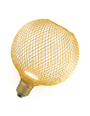 ŻARÓWKA LED 1906 VINTAGE DECOR FLAT GLOBE125 METAL GOLD 3.5W 2700K ciepła biała E27 