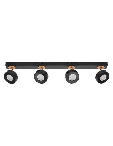 OPRAWA SUFITOWA LED DECOR SPOT PLUTO 4X4.8W 3000K ciepła biała BK 