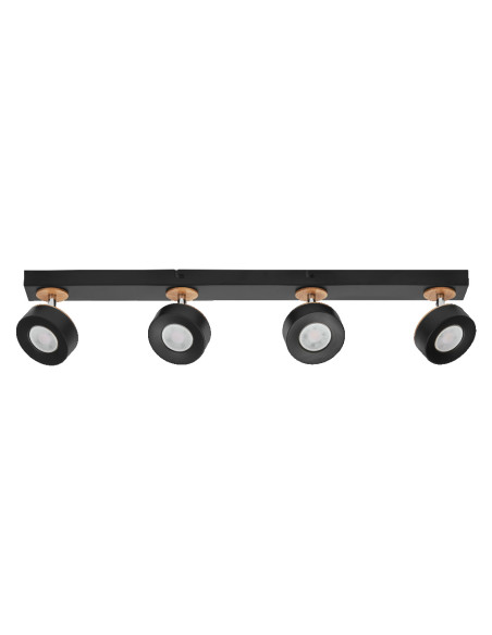 OPRAWA SUFITOWA LED DECOR SPOT PLUTO 4X4.8W 3000K ciepła biała BK 