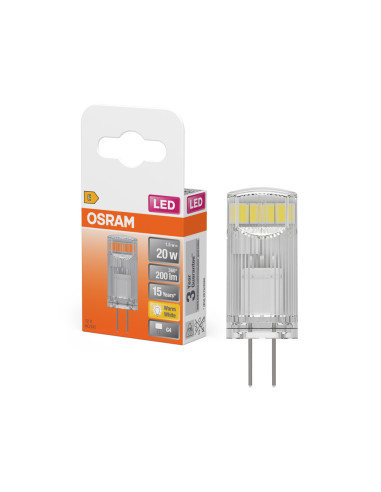 ŻARÓWKA LED PIN20 CL 1,5W 2700K ciepła biała 320° 200LM 12V G4 