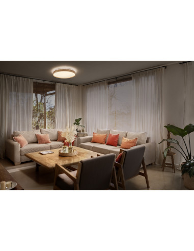 PLAFON LED ORBIS ALISON 395MM 24W 3000K ciepła biała CLICK DIM WOOD DECOR 