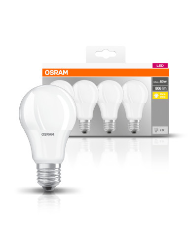  ŻARÓWKA LED  4-PAK LED BASE CLA60 8,5W 2700K ciepła biała E27 FR FS4 