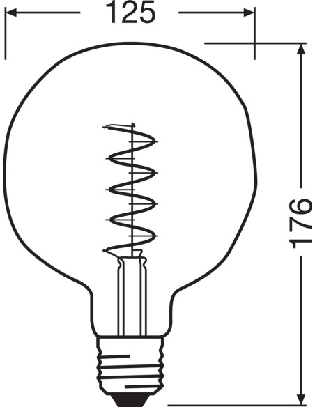 ŻARÓWKA LED 1906 VINTAGE LED GLOBE ET124 DIM 18 4,5W/816 GREEN 180LM FIL 