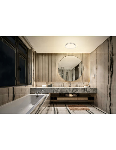 PLAFON ŁAZIENKOWY LED LED BATHROOM CEILING 300MM 18W CLICK-CCT IP44 CHROME 