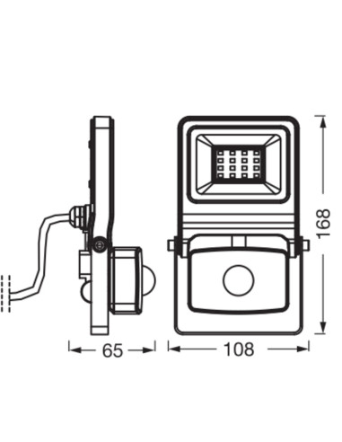 NAŚWIETLACZ ENDURA FLOOD SENSOR 10W 3000K ciepła biała 1050LM PCR DG 
