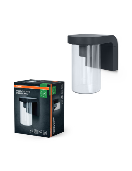 KINKIET ZEWNĘTRZNY ENDURA CLASSIC CASCADE WALL E27 CLEAR