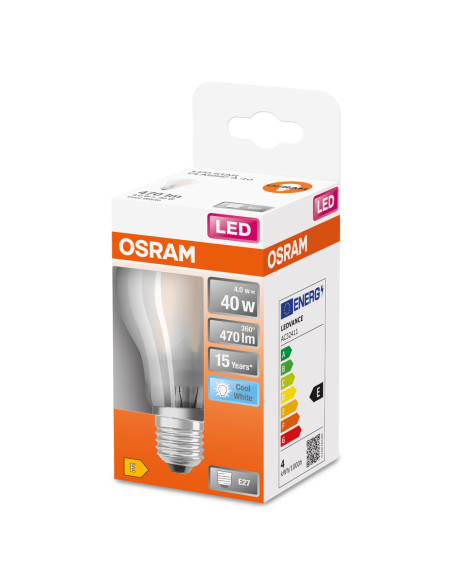 ŻARÓWKA LED STAR RF CLA40 4W 4000K neutralna biała  470LM GL FR E27 