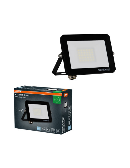 NAŚWIETLACZ FLOOD LED LUX 20W 6500K 1800LM BK IP65 3Y 