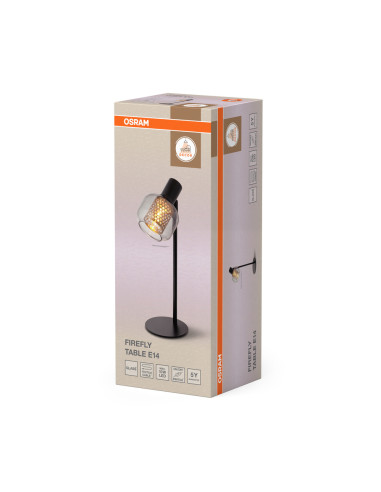 OPRAWA STOŁOWA DECOR FIREFLY TABLE E14 BLACK 