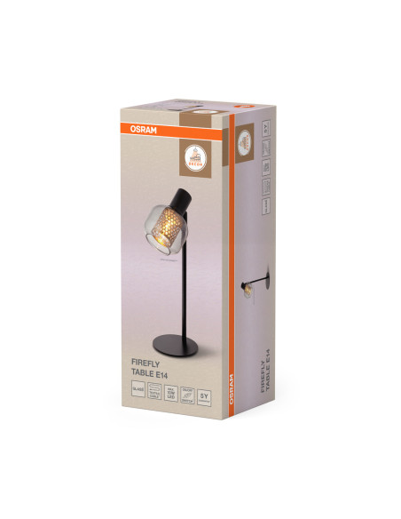 OPRAWA STOŁOWA DECOR FIREFLY TABLE E14 BLACK 
