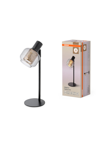 OPRAWA STOŁOWA DECOR FIREFLY TABLE E14 BLACK 